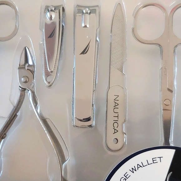 Nautica Men's Grooming Tool Kit with Storage Wallet, Stainless Steel - Picture 6 of 8